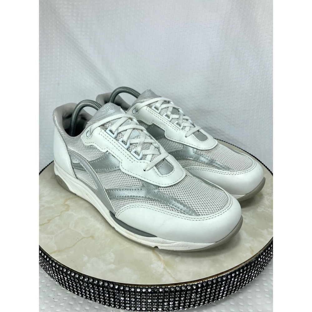 SAS Tour Mesh Walking Shoes Womens 11 Gray Leather Comfort Orthopedic Sneakers
